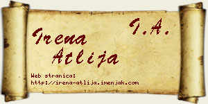 Irena Atlija vizit kartica